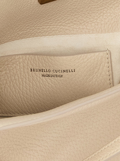 Brunello Cucinelli Handtasche aus beigem Nubukleder