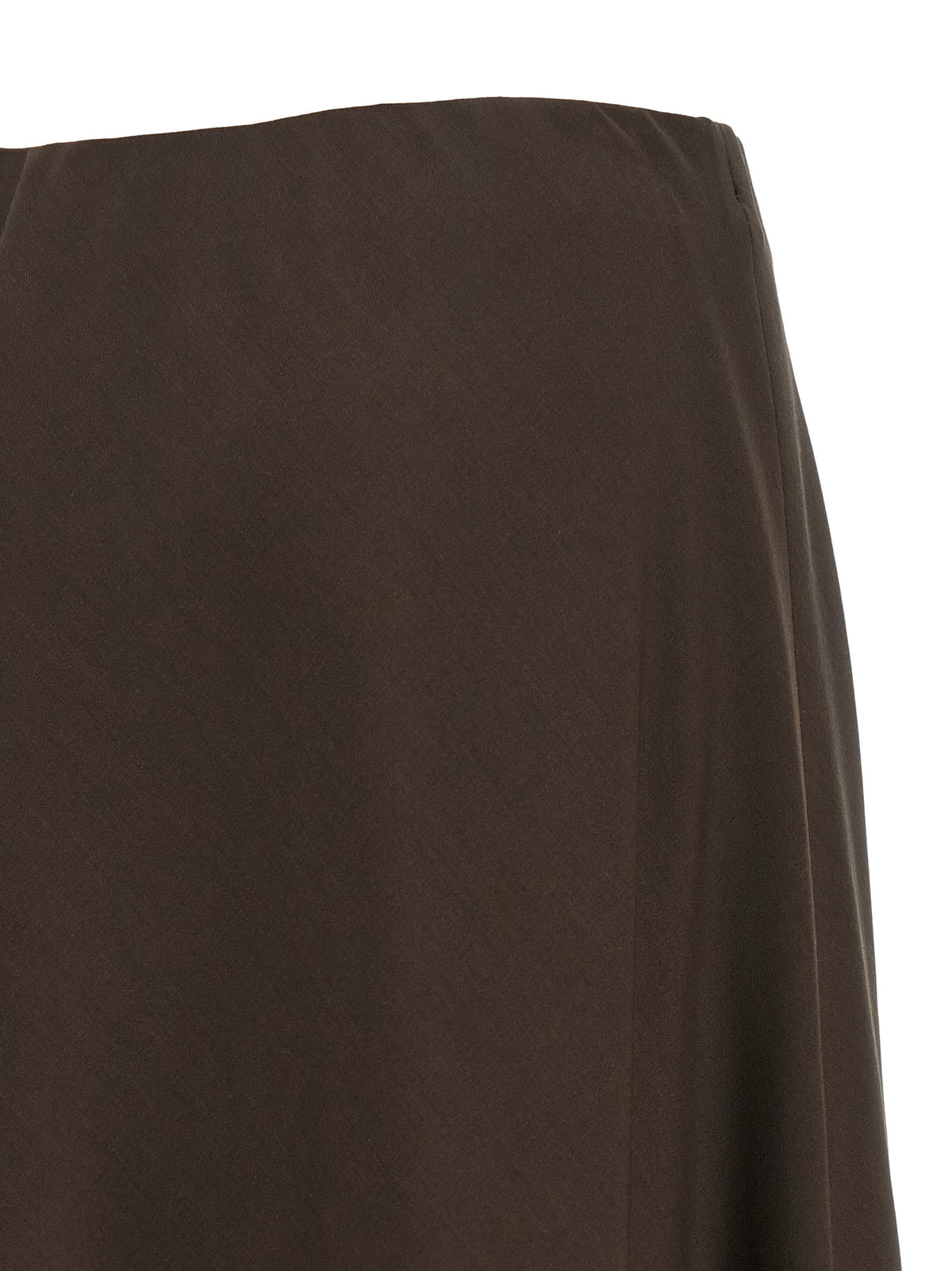 Brunello Cucinelli Brauner Midi-Rock aus reiner Schurwolle