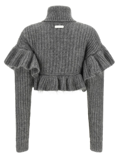 Elisabetta Franchi Grauer Mohair-Cardigan
