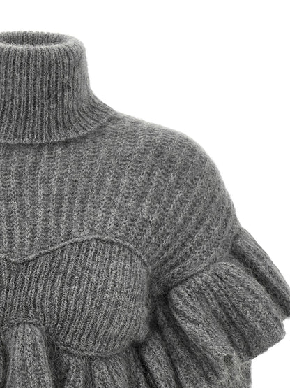 Elisabetta Franchi Grauer Mohair-Cardigan