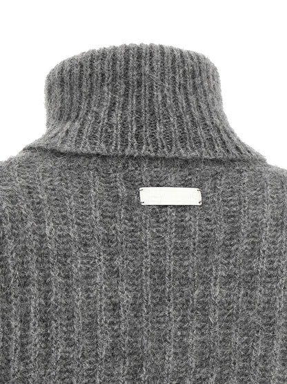 Elisabetta Franchi Grauer Mohair-Cardigan
