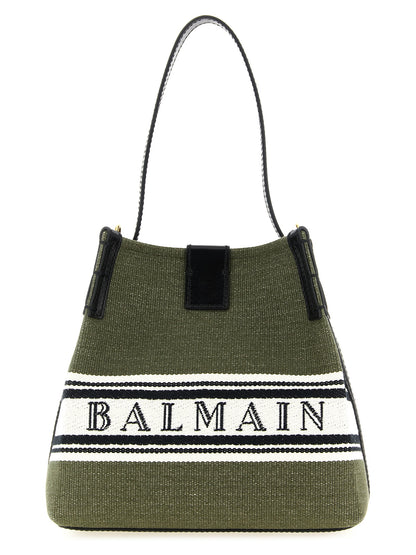 Balmain borsa a spalla in bicolorem Stoff