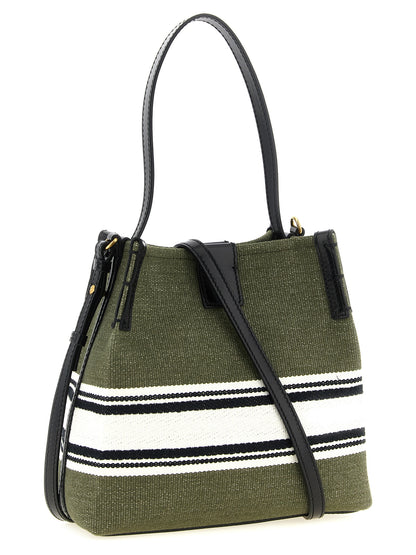 Balmain borsa a spalla in bicolorem Stoff