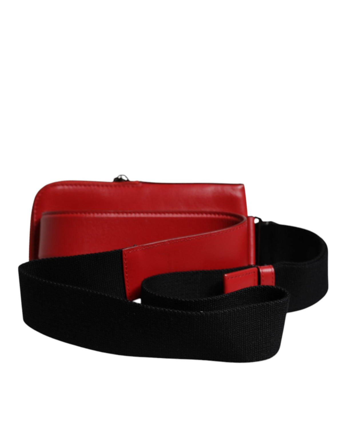 Borsa a tracolla Dolce & Gabbana in pelle di vitello rossa con porta carte e telefono