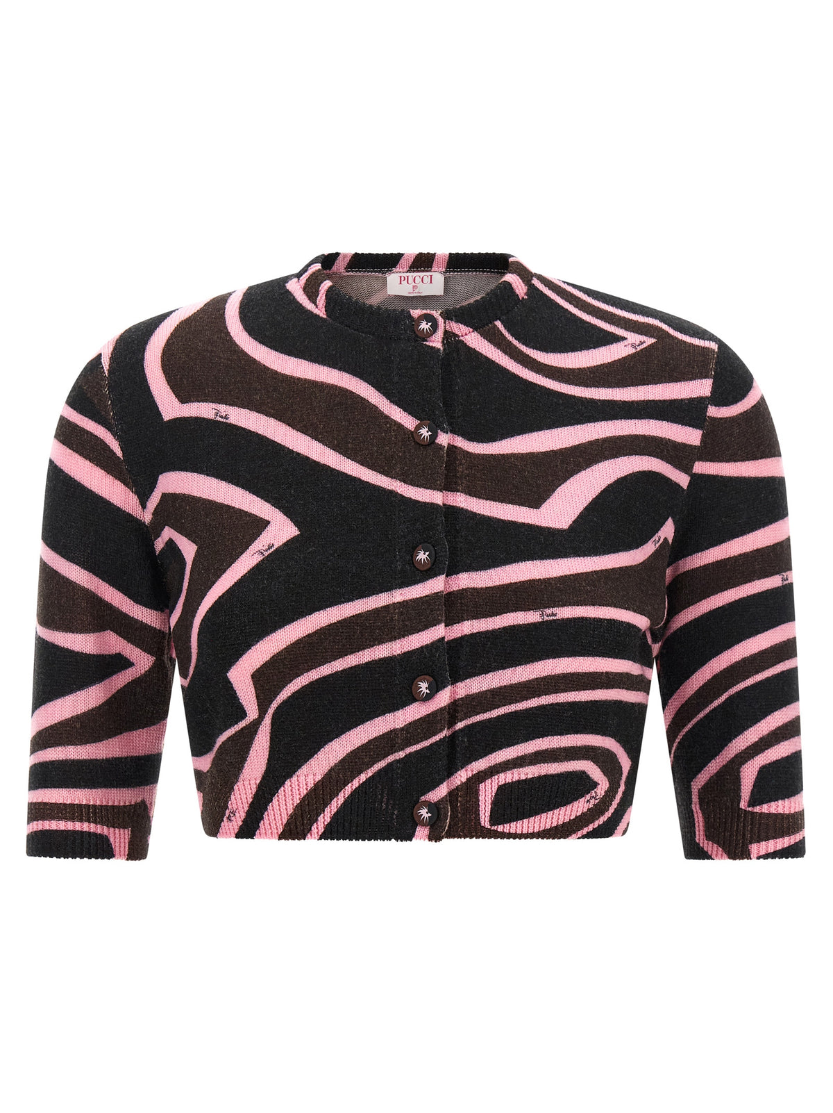 Emilio Pucci Mehrfarbige Wollstrickjacke