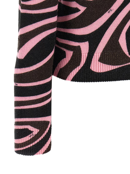 Emilio Pucci Mehrfarbige Wollstrickjacke