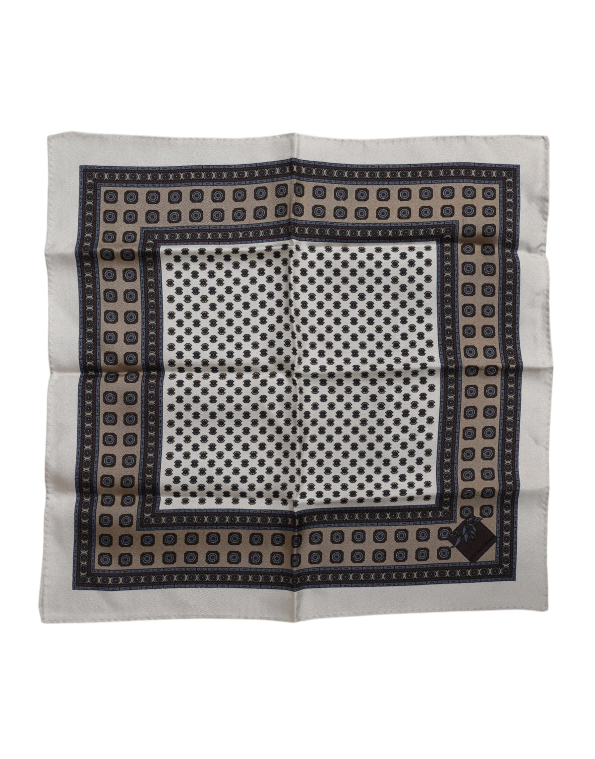 Dolce & Gabbana Mehrfarbiges Seiden-Einstecktuch mit Medaillon-Print