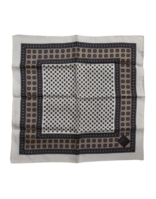 Dolce & Gabbana Mehrfarbiges Seiden-Einstecktuch mit Medaillon-Print