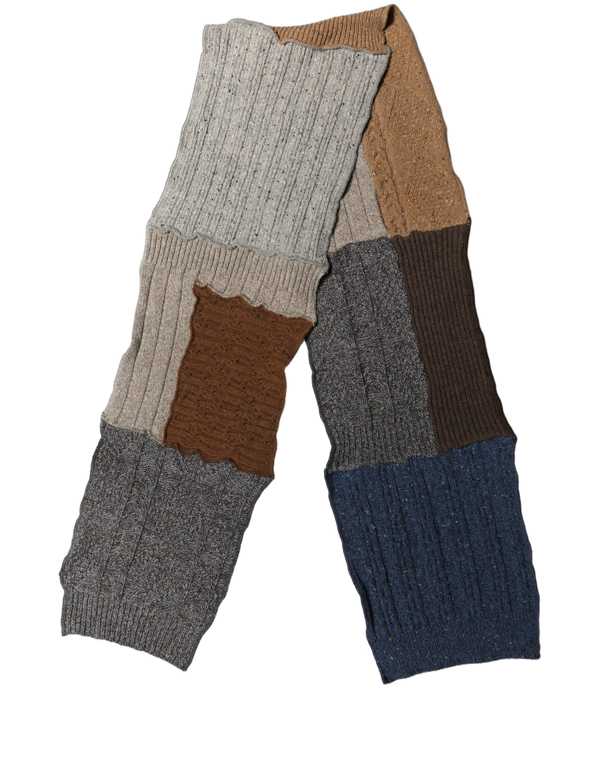 Dolce & Gabbana Multicolor Patchwork Knit Scarf