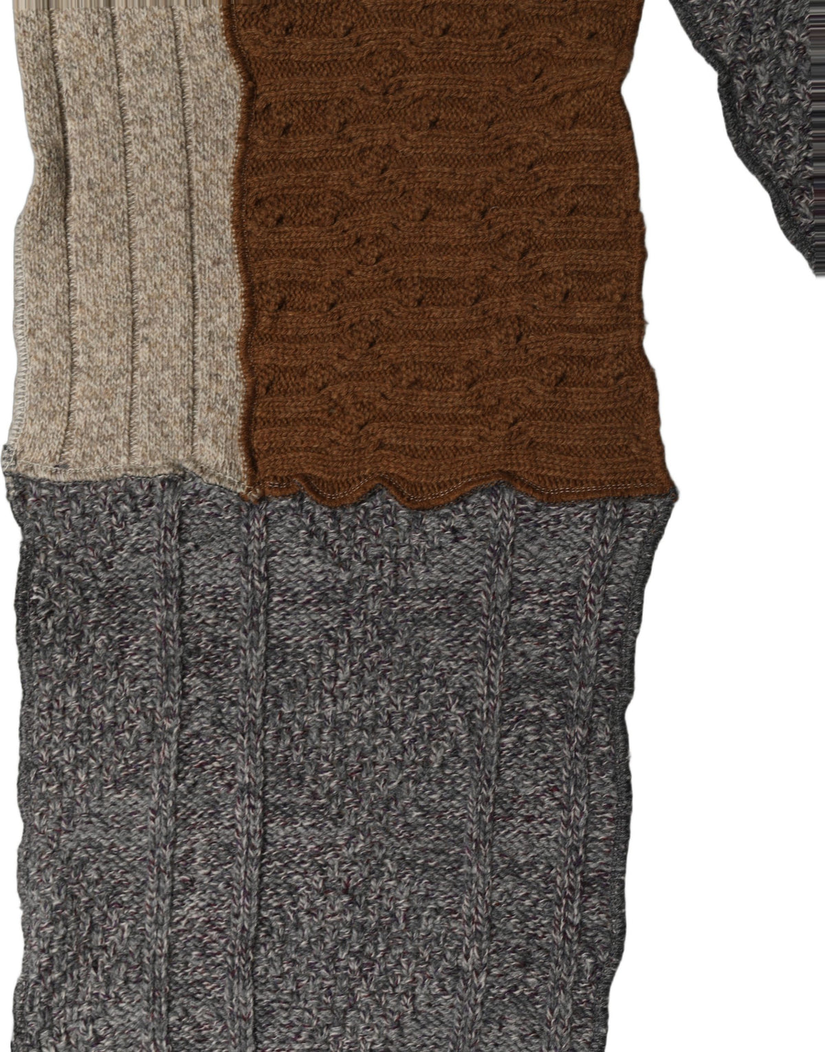 Dolce & Gabbana Multicolor Patchwork Knit Scarf