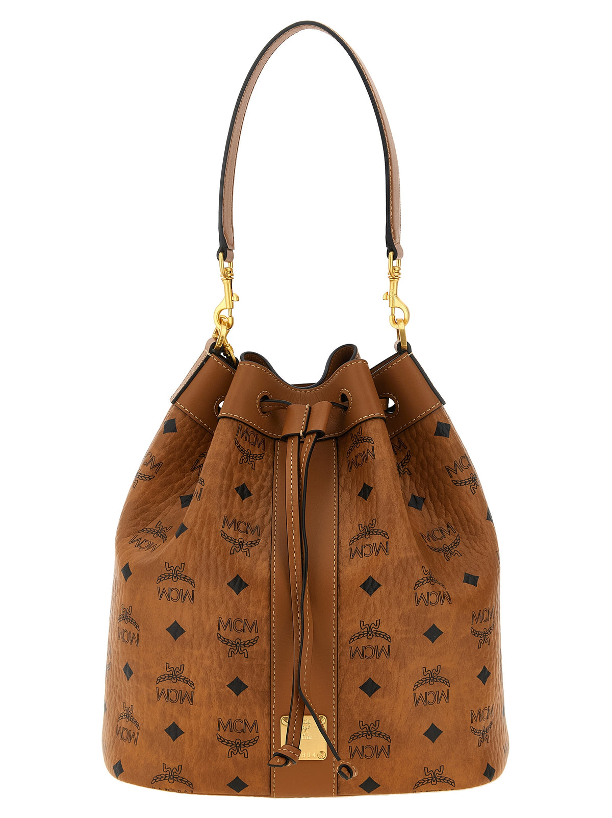 MCM borsa a spalla in marronem Polyethylen