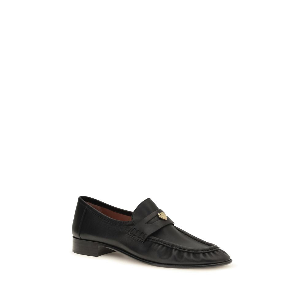 Chloé Black "" Calf Leather Loafer zum Hineinschlüpfen
