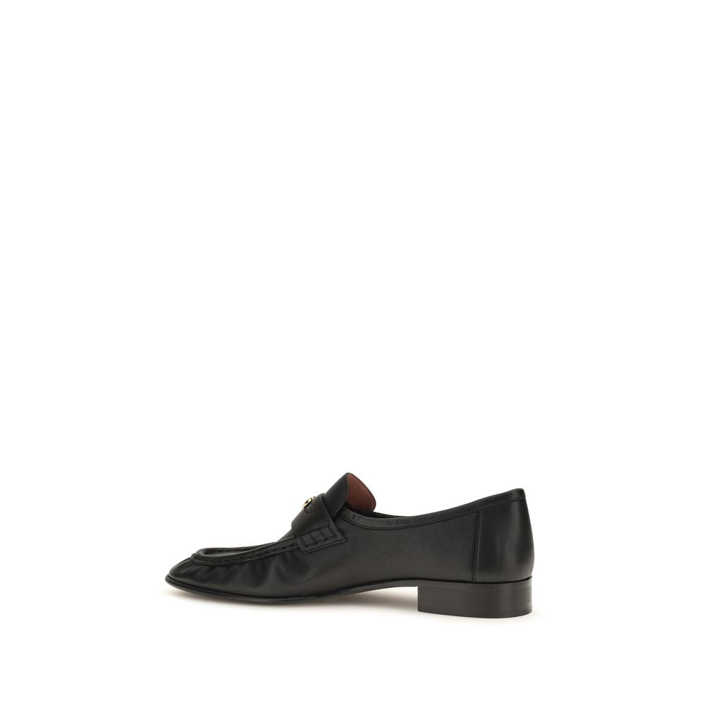 Chloé Black "" Calf Leather Loafer zum Hineinschlüpfen
