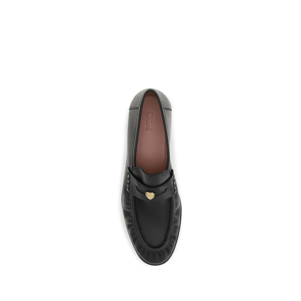 Chloé Black "" Calf Leather Loafer zum Hineinschlüpfen