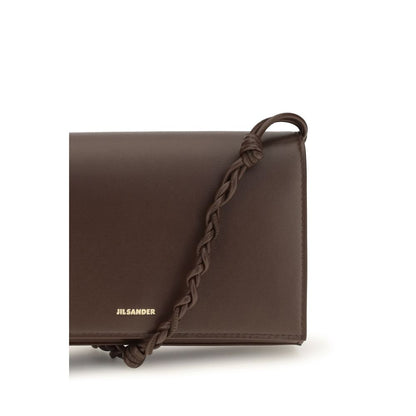 Jil Sander marrone pelle di vitello portafoglio