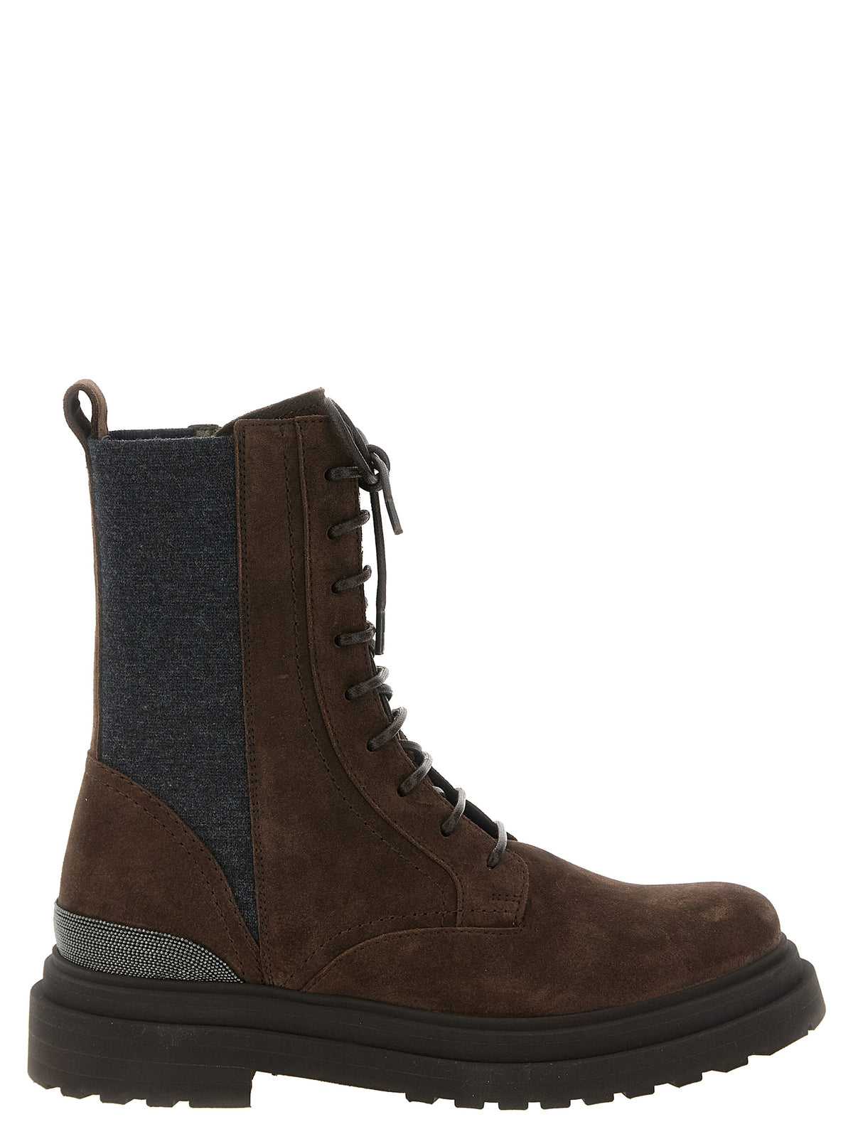 Brunello Cucinelli marrone Schnürstiefel in pelle di vitello