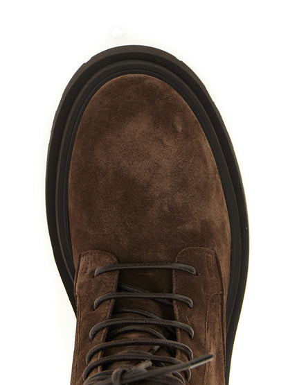 Brunello Cucinelli marrone Schnürstiefel in pelle di vitello
