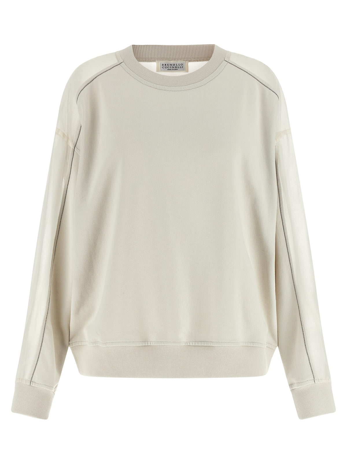 Brunello Cucinelli Weißes Baumwoll-Sweatshirt