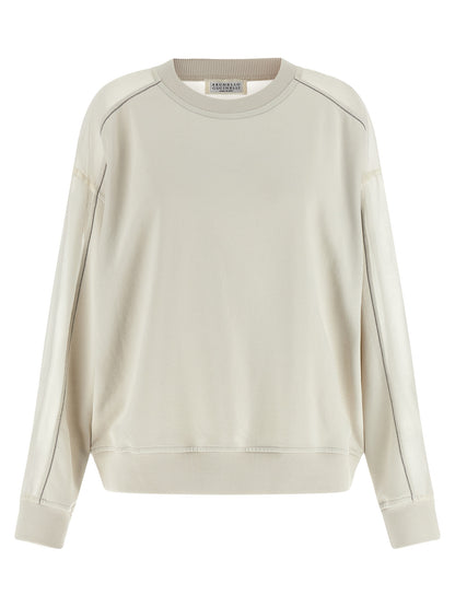 Brunello Cucinelli Weißes Baumwoll-Sweatshirt