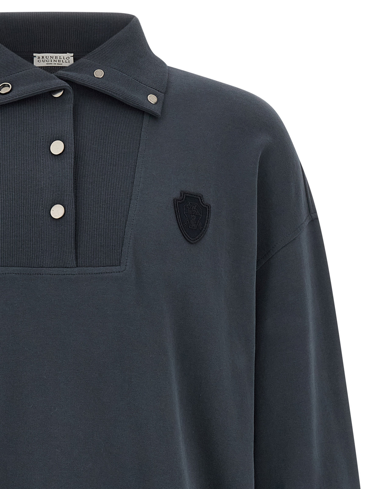 Brunello Cucinelli Bluer Cotton-Sweatshirt