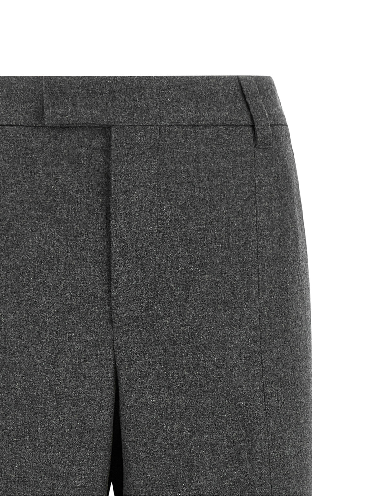 Brunello Cucinelli grigio pantaloni in pura lana vergine con ausgestelltem Bein