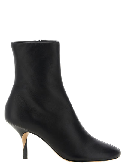 Jacquemus nero stivaletti in pelle di agnello