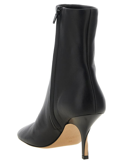 Jacquemus nero stivaletti in pelle di agnello