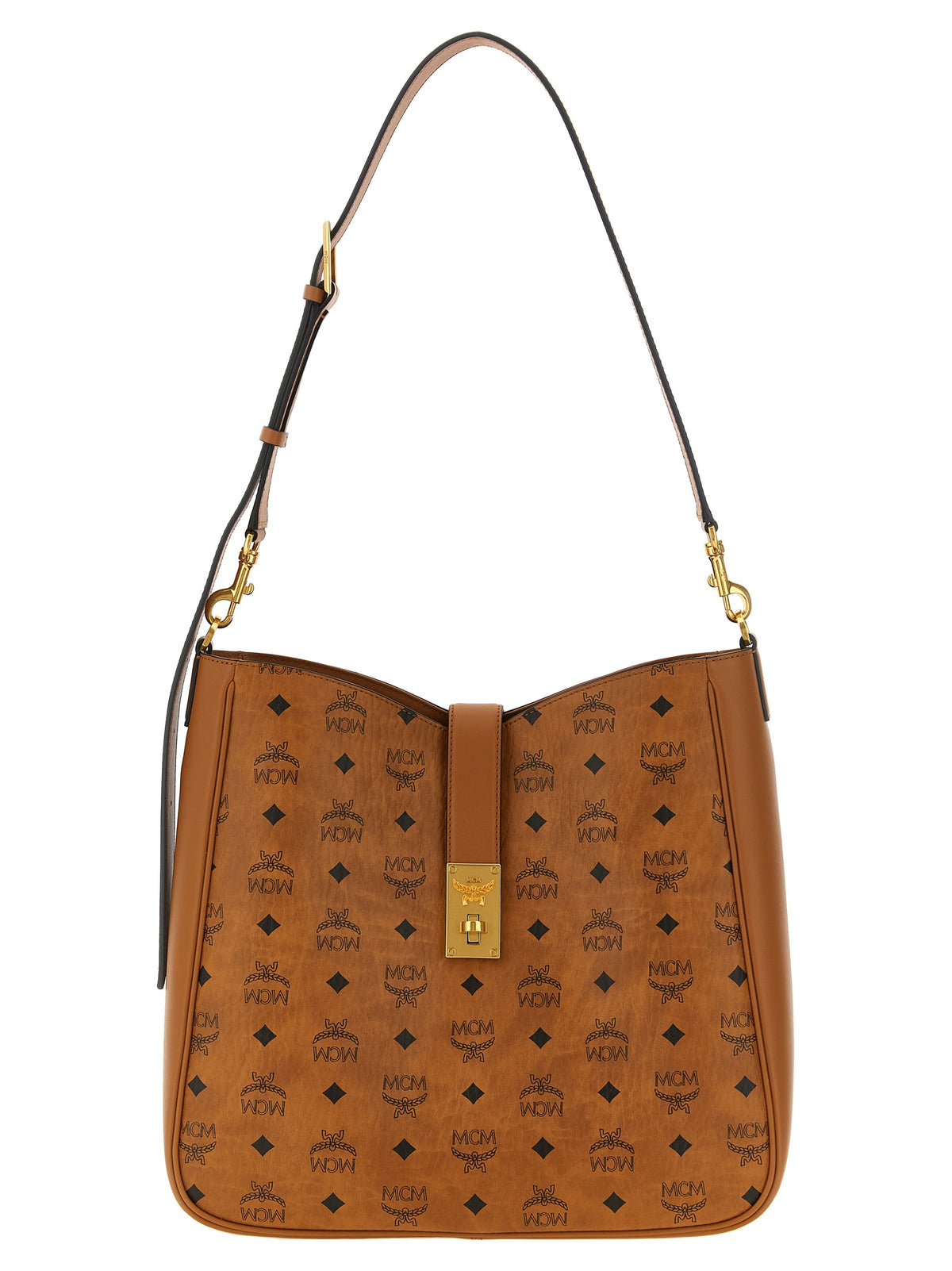 MCM Schultertasche aus braunem Polyethylen
