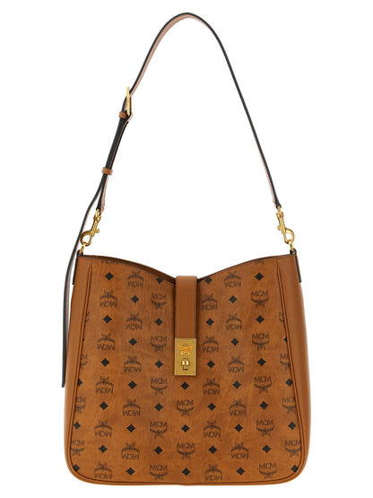 MCM Schultertasche aus braunem Polyethylen