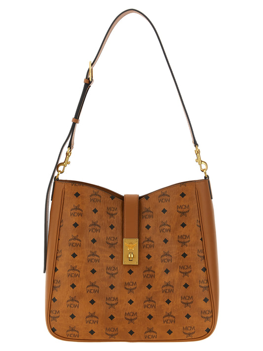 MCM Schultertasche aus braunem Polyethylen