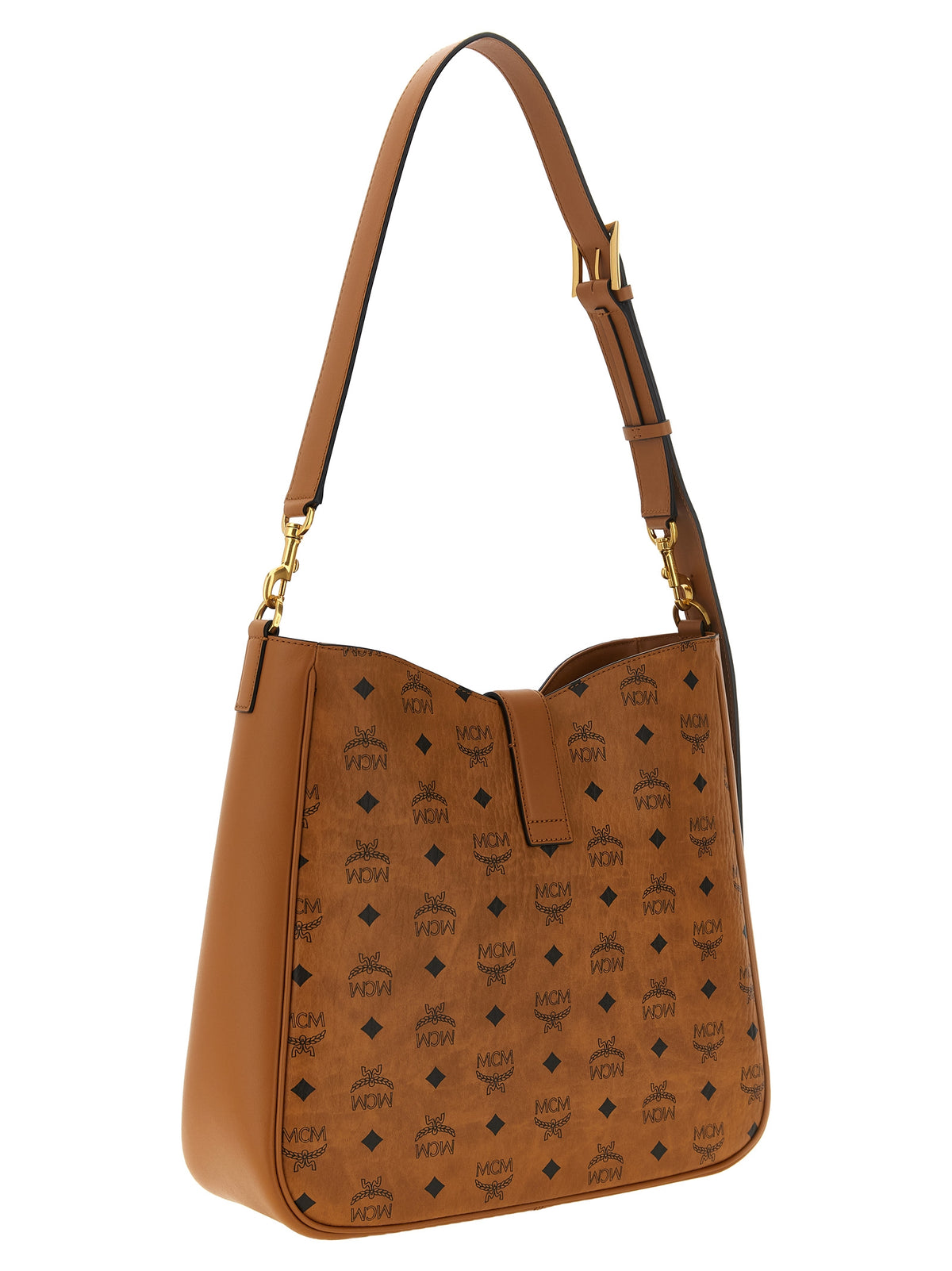 MCM Schultertasche aus braunem Polyethylen