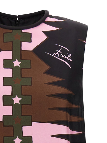 Emilio Pucci Kurzes seta abito in Multicolor
