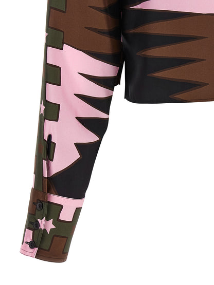 Emilio Pucci Bluse aus Seide in Braun
