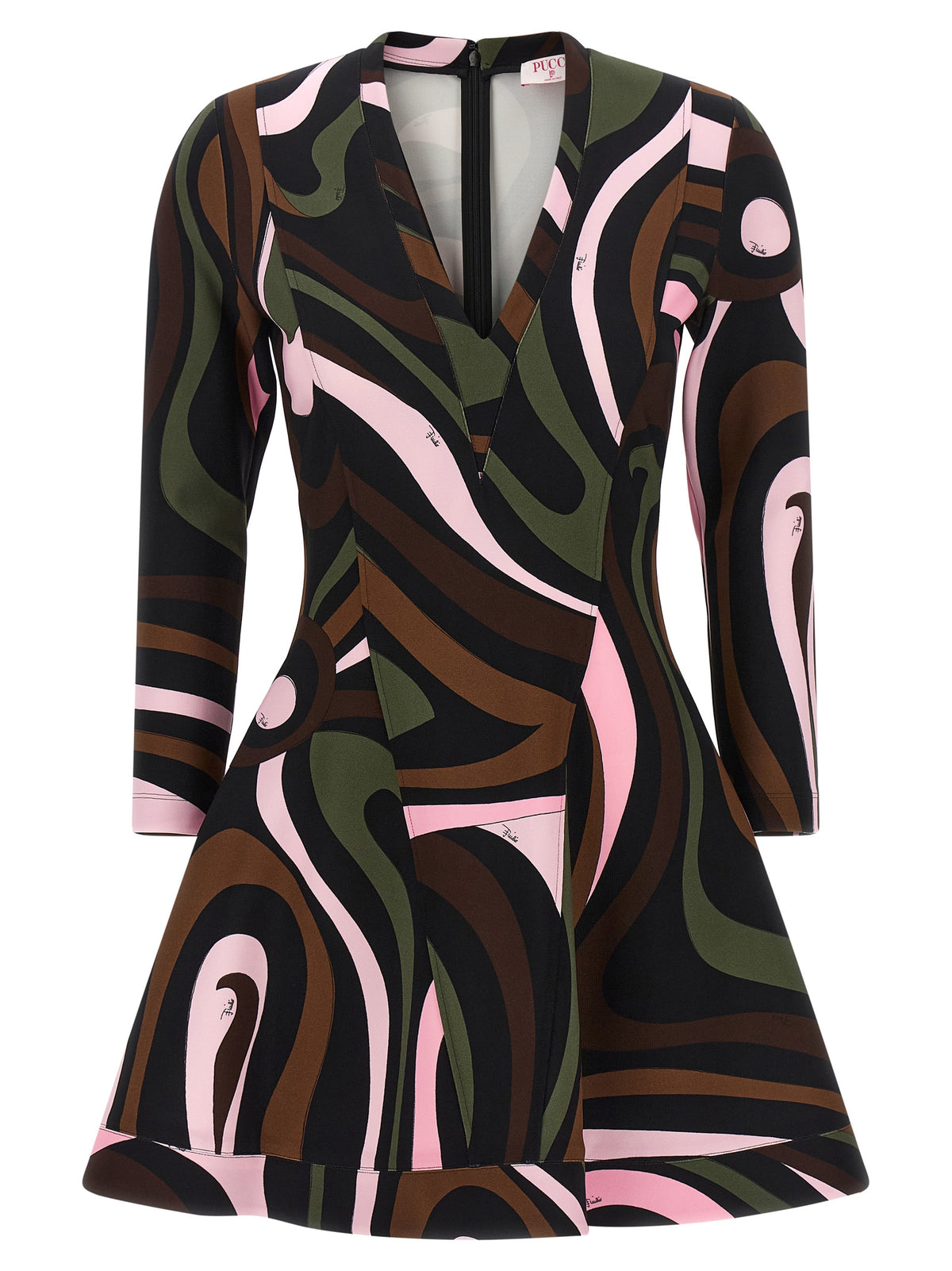 Emilio Pucci Kurzes Kleid aus Viskose in Multicolor