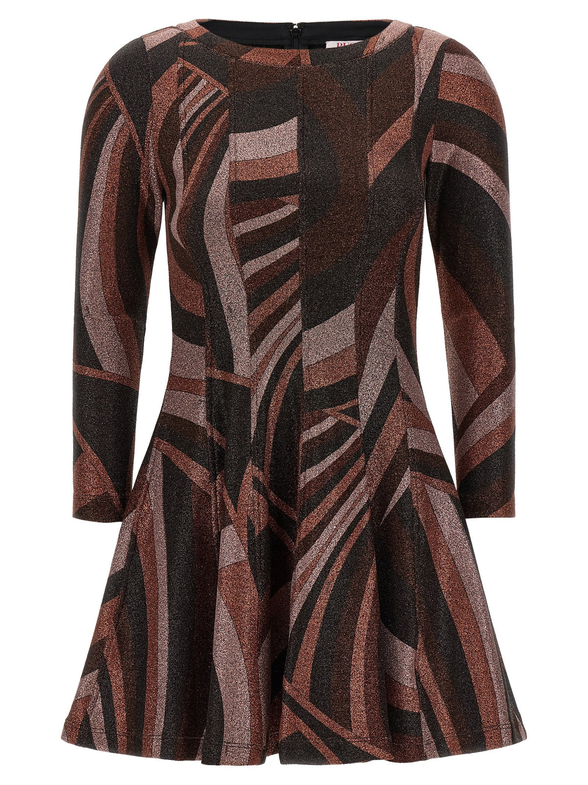 Emilio Pucci Kurzes Kleid aus Bordeauxfarbenem Polyamid