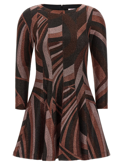 Emilio Pucci Kurzes Kleid aus Bordeauxfarbenem Polyamid