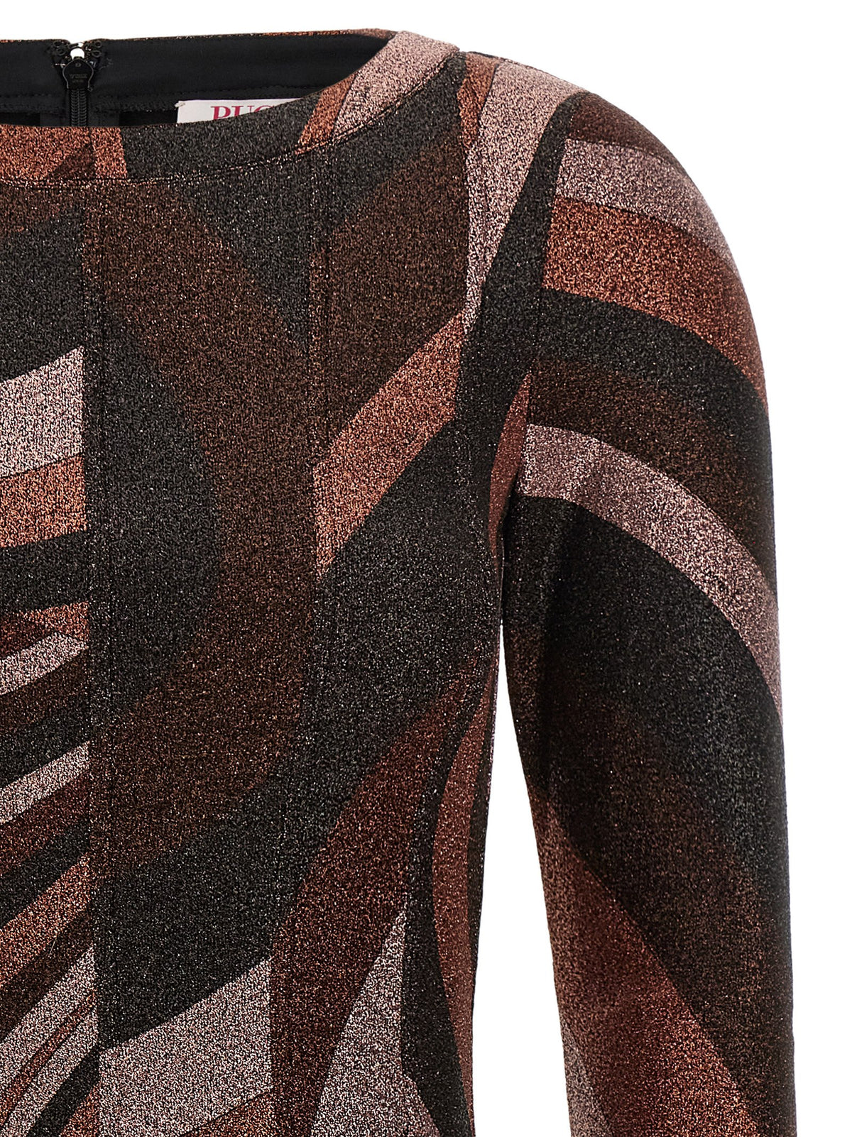 Emilio Pucci Kurzes Kleid aus Bordeauxfarbenem Polyamid