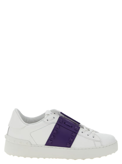 Valentino Garavani Purple Calfskin Low-Top Sneakers