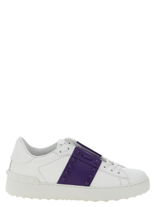 Valentino Garavani Lila Kalbsleder Low-Top-Sneaker