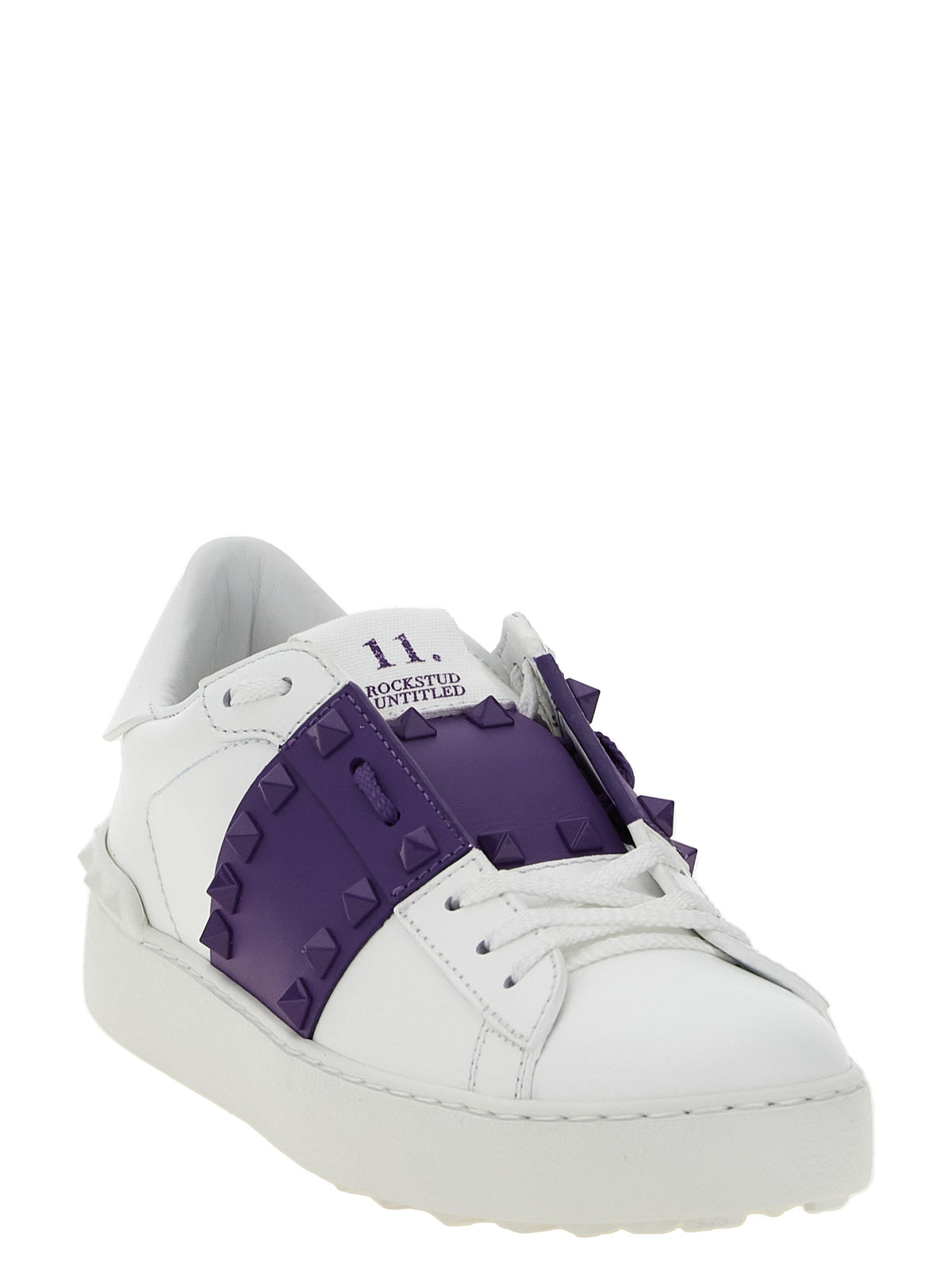Valentino Garavani Purple Calfskin Low-Top Sneakers