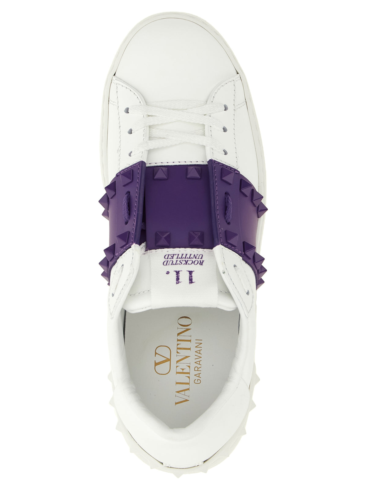 Valentino Garavani Purple Calfskin Low-Top Sneakers