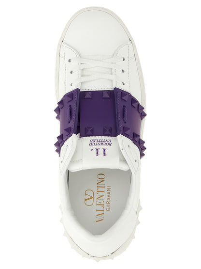 Valentino Garavani Purple Calfskin Low-Top Sneakers