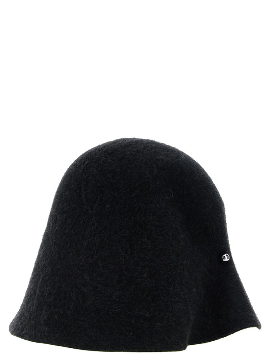 Jacquemus Schwarzer Merinowollhut