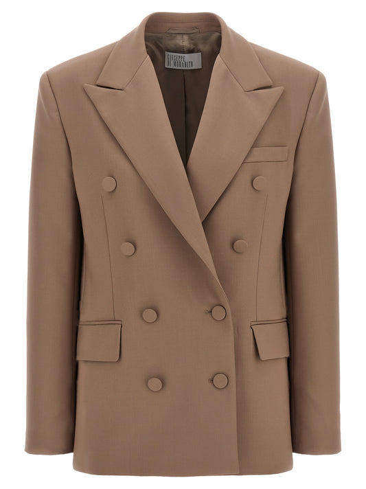 Giuseppe Di Morabito Mantel aus reiner Schurwolle in Beige