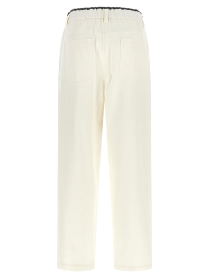 Brunello Cucinelli White Casual Cotton Trousers
