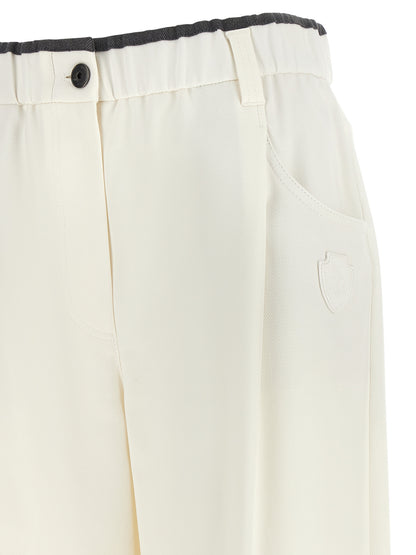 Brunello Cucinelli White Casual Cotton Trousers