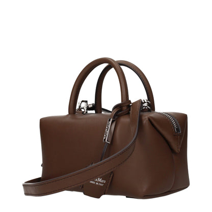 Borsa a mano Max Mara in pelle marrone