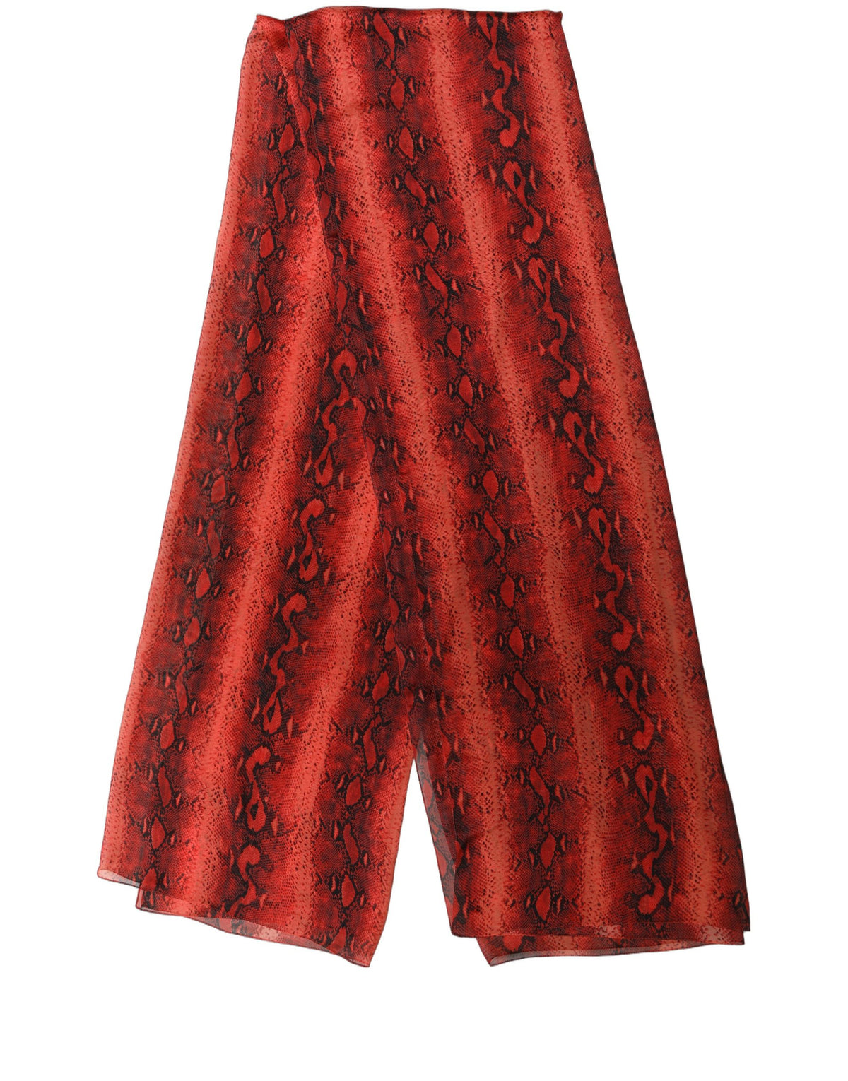Dolce & Gabbana Schwarz-Roter Seidenschal mit Print