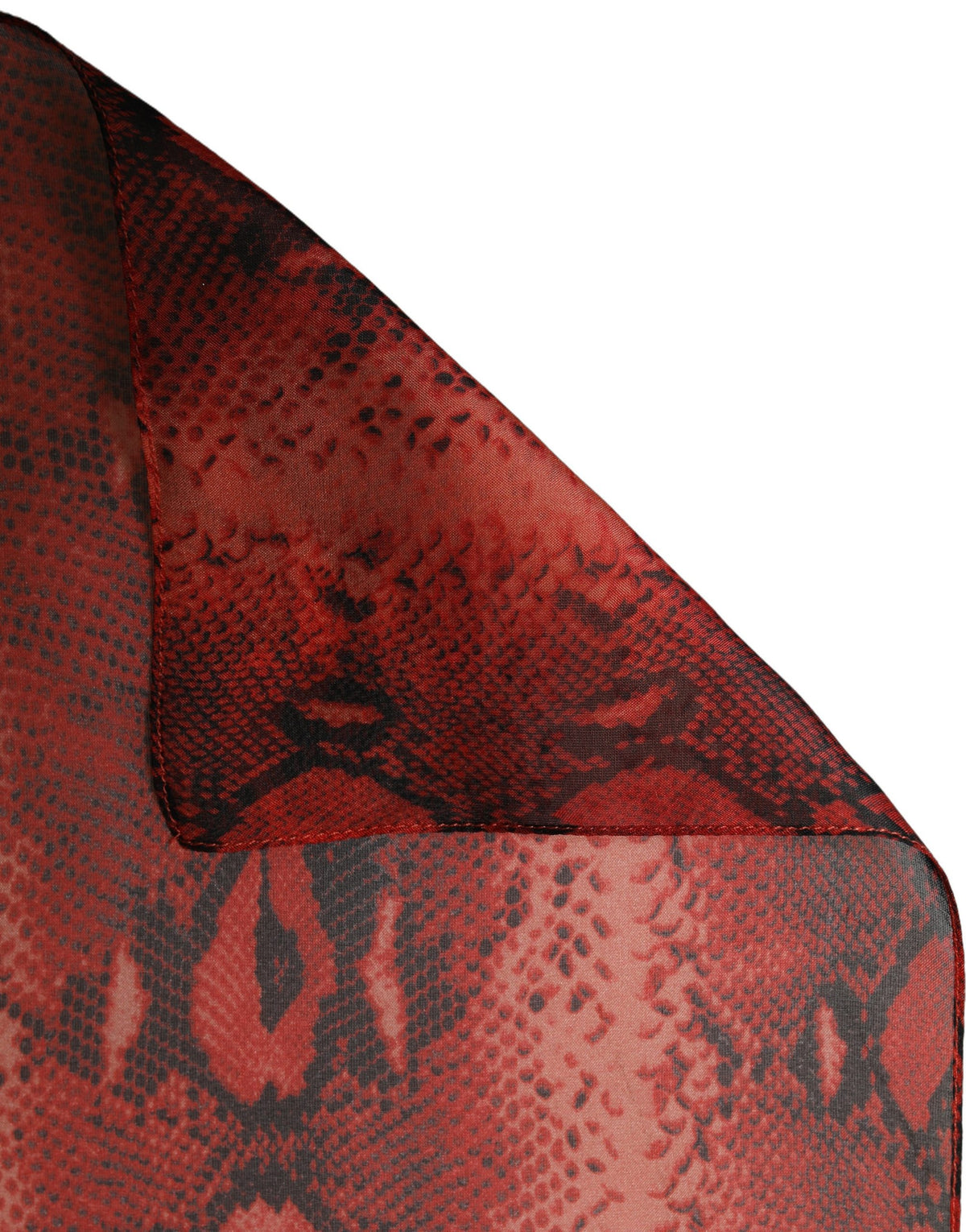 Dolce & Gabbana Schwarz-Roter Seidenschal mit Print