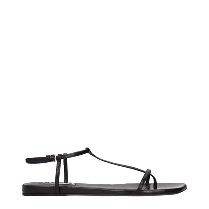 Infradito Jil Sander in pelle nera